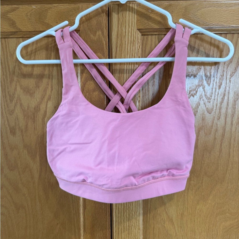 Pink Crisscross Back Sports Bra Lululemon